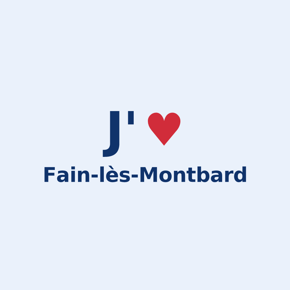Sticker personnalisé Fain-lès-Montbard — design J'aime Fain-lès-Montbard
