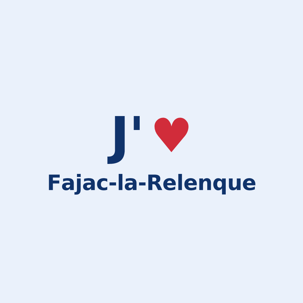 Sticker personnalisé Fajac-la-Relenque — design J'aime Fajac-la-Relenque
