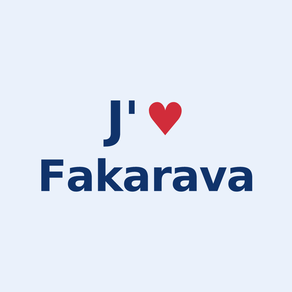 Sticker personnalisé Fakarava — design J'aime Fakarava