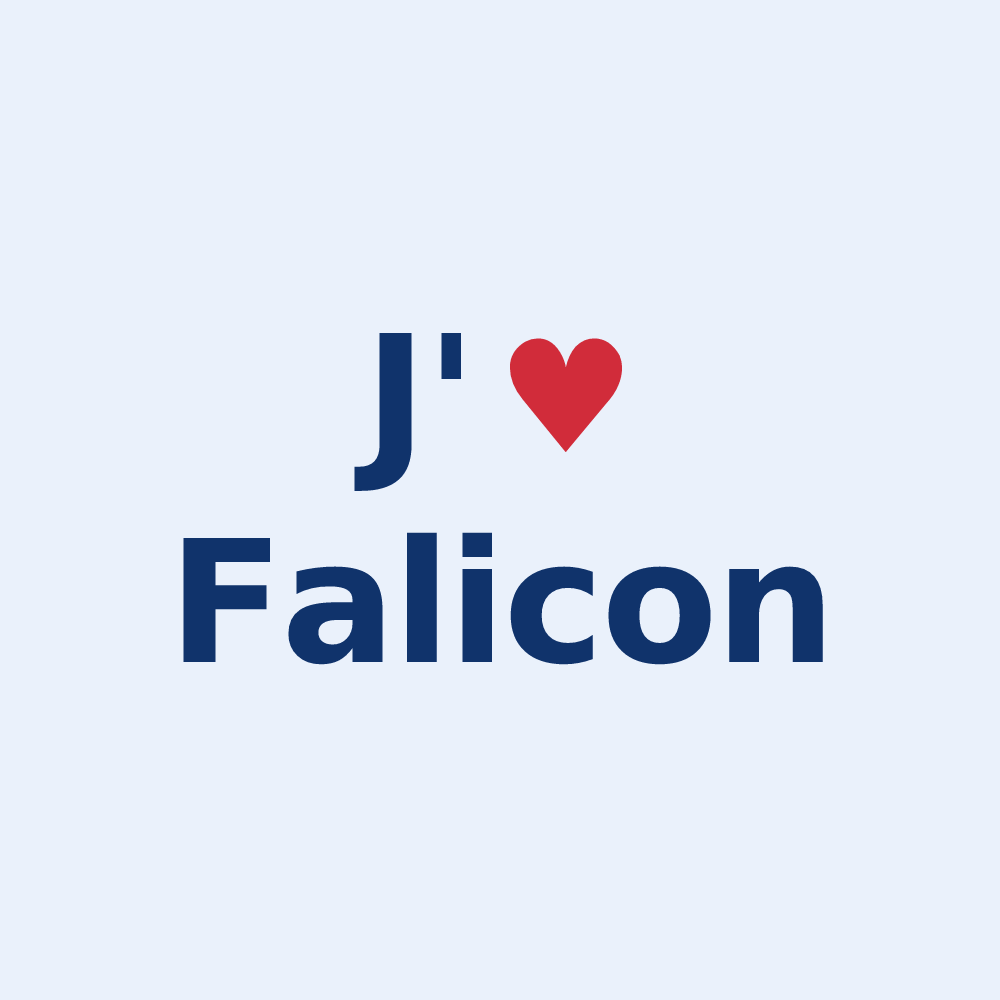 Sticker personnalisé Falicon — design J'aime Falicon