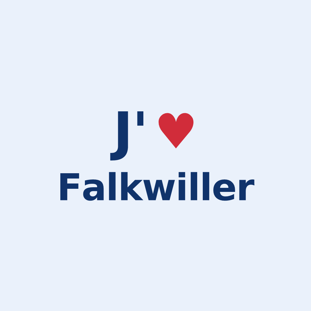 Sticker personnalisé Falkwiller — design J'aime Falkwiller