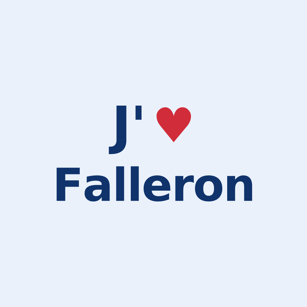 Sticker personnalisé Falleron — design J'aime Falleron