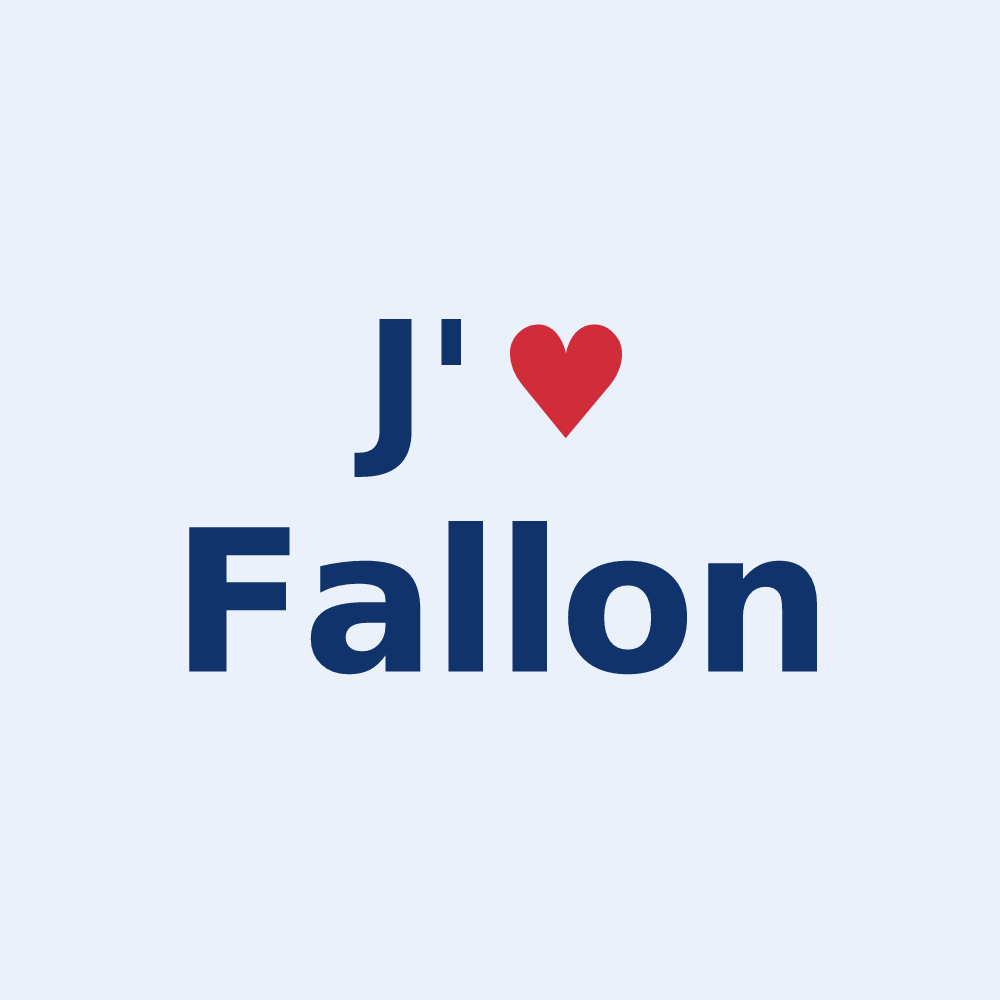 Sticker personnalisé Fallon — design J'aime Fallon