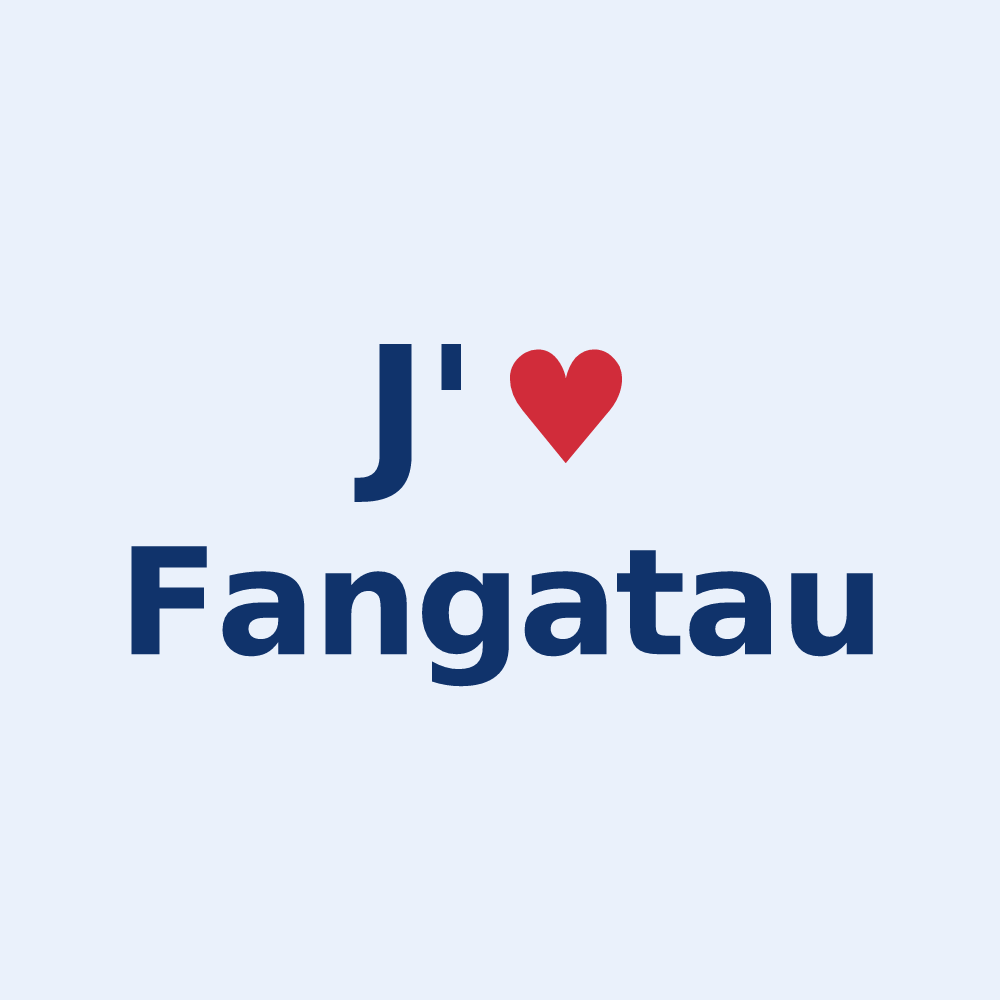 Sticker personnalisé Fangatau — design J'aime Fangatau