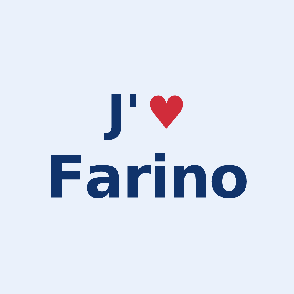 Sticker personnalisé Farino — design J'aime Farino