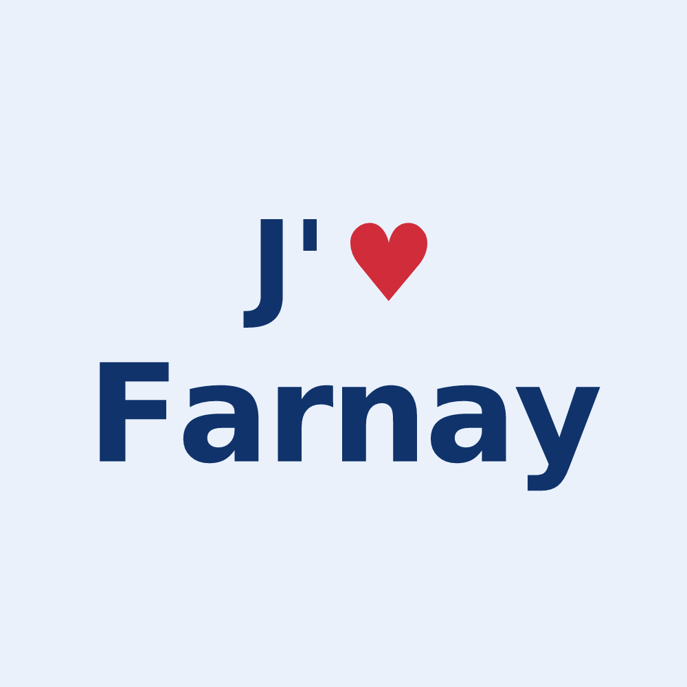 Sticker personnalisé Farnay — design J'aime Farnay