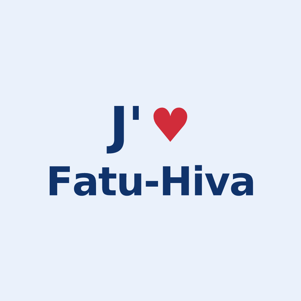 Sticker personnalisé Fatu-Hiva — design J'aime Fatu-Hiva