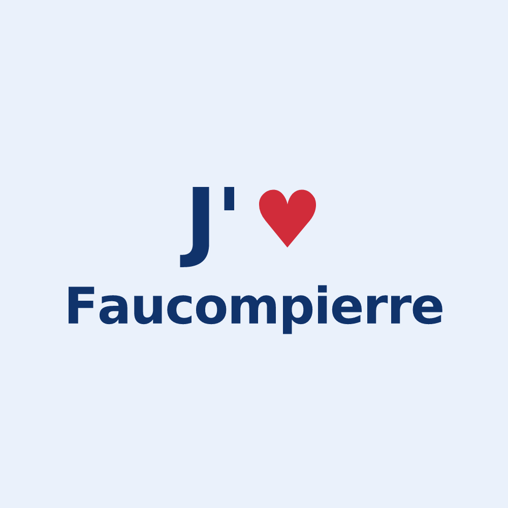 Sticker personnalisé Faucompierre — design J'aime Faucompierre