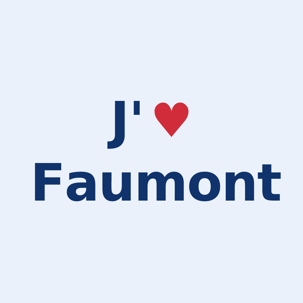 Sticker personnalisé Faumont — design J'aime Faumont