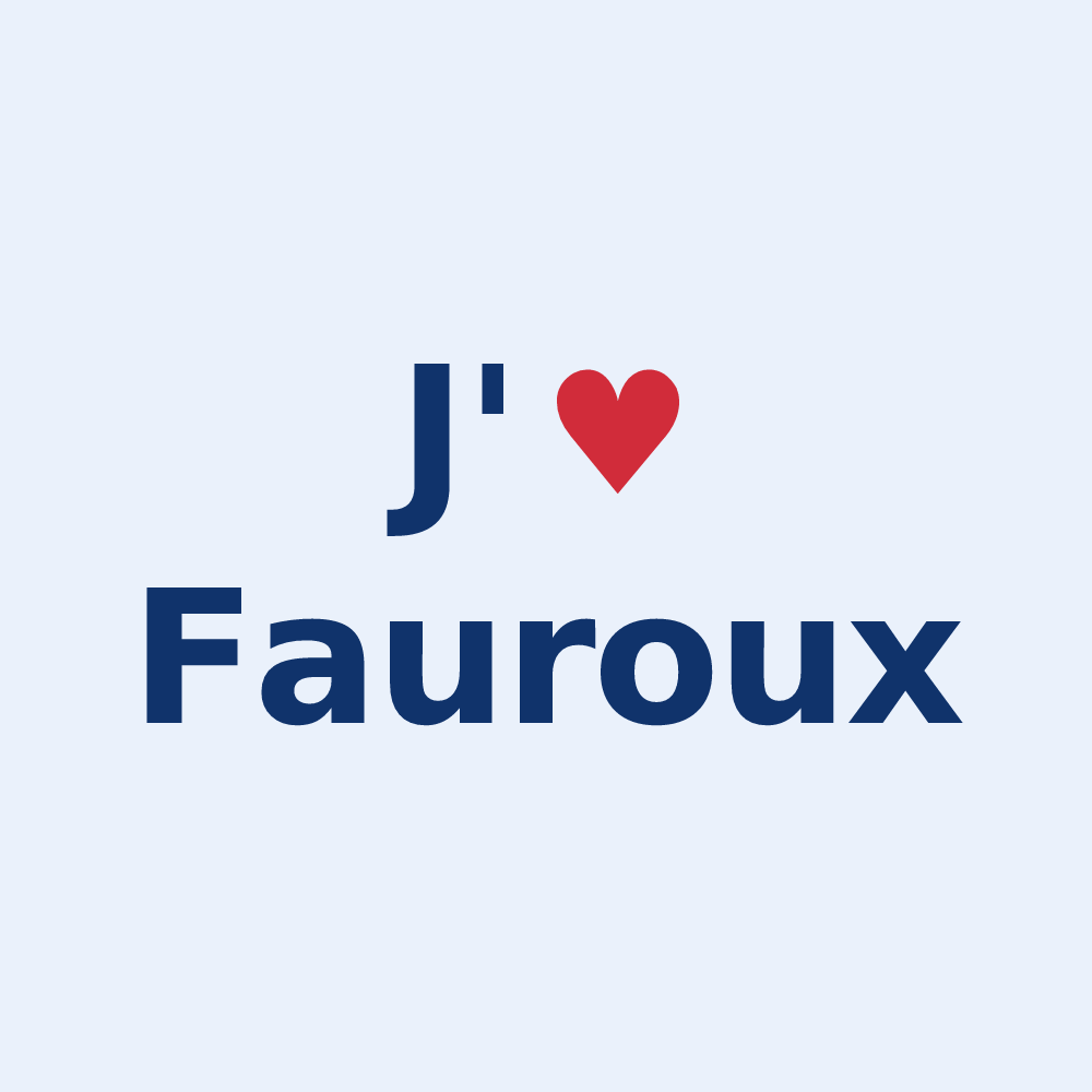 Sticker personnalisé Fauroux — design J'aime Fauroux