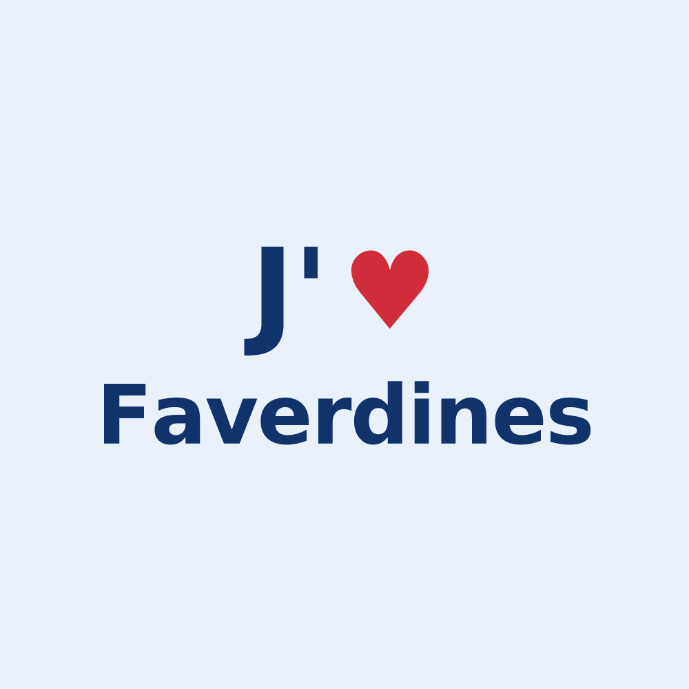 Sticker personnalisé Faverdines — design J'aime Faverdines