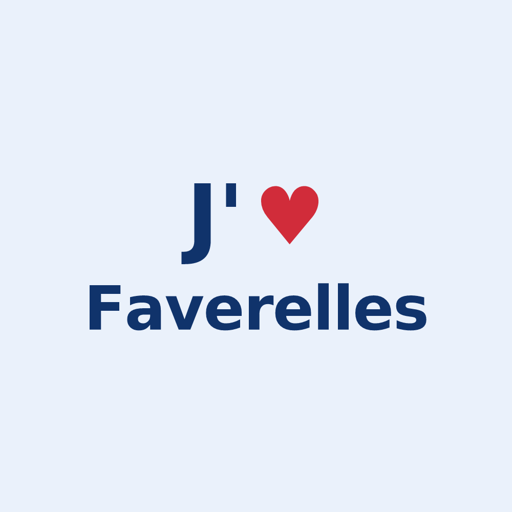 Sticker personnalisé Faverelles — design J'aime Faverelles
