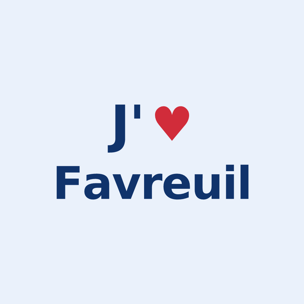 Sticker personnalisé Favreuil — design J'aime Favreuil
