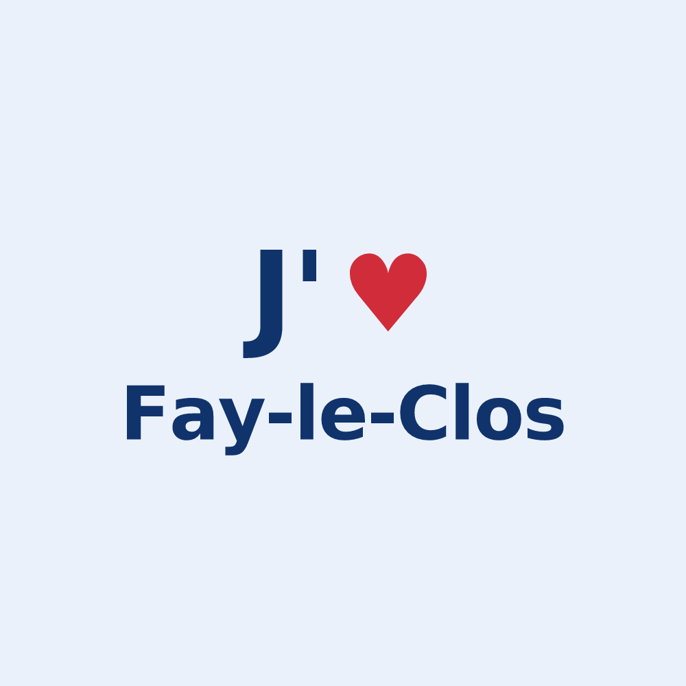Sticker personnalisé Fay-le-Clos — design J'aime Fay-le-Clos