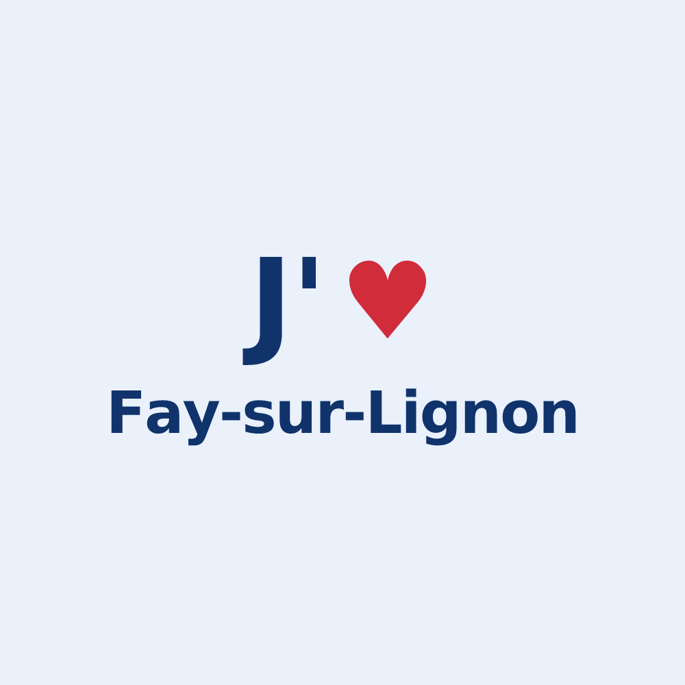 Sticker personnalisé Fay-sur-Lignon — design J'aime Fay-sur-Lignon