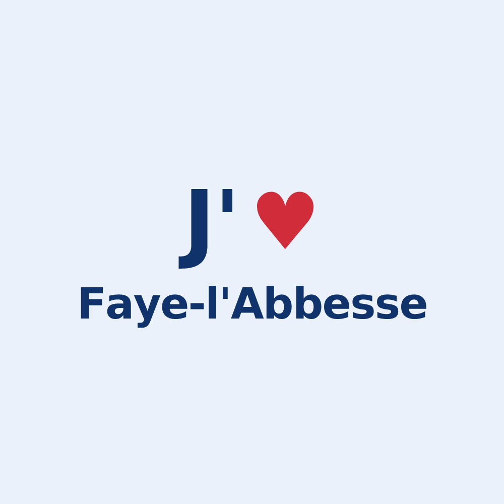 Sticker personnalisé Faye-l'Abbesse — design J'aime Faye-l'Abbesse