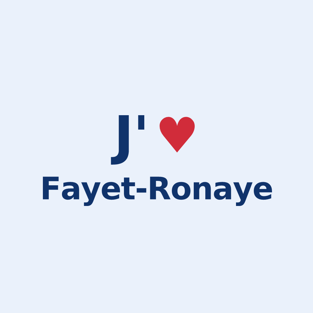 Sticker personnalisé Fayet-Ronaye — design J'aime Fayet-Ronaye