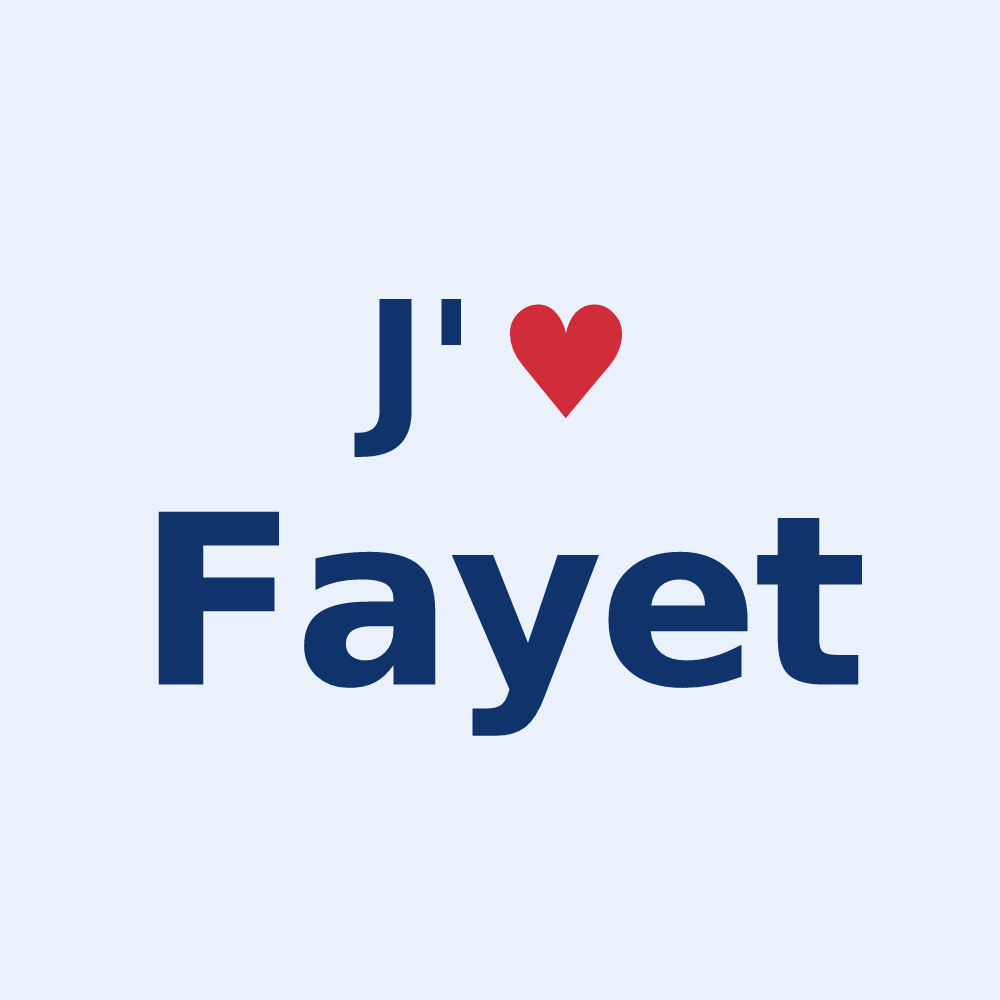 Sticker personnalisé Fayet — design J'aime Fayet