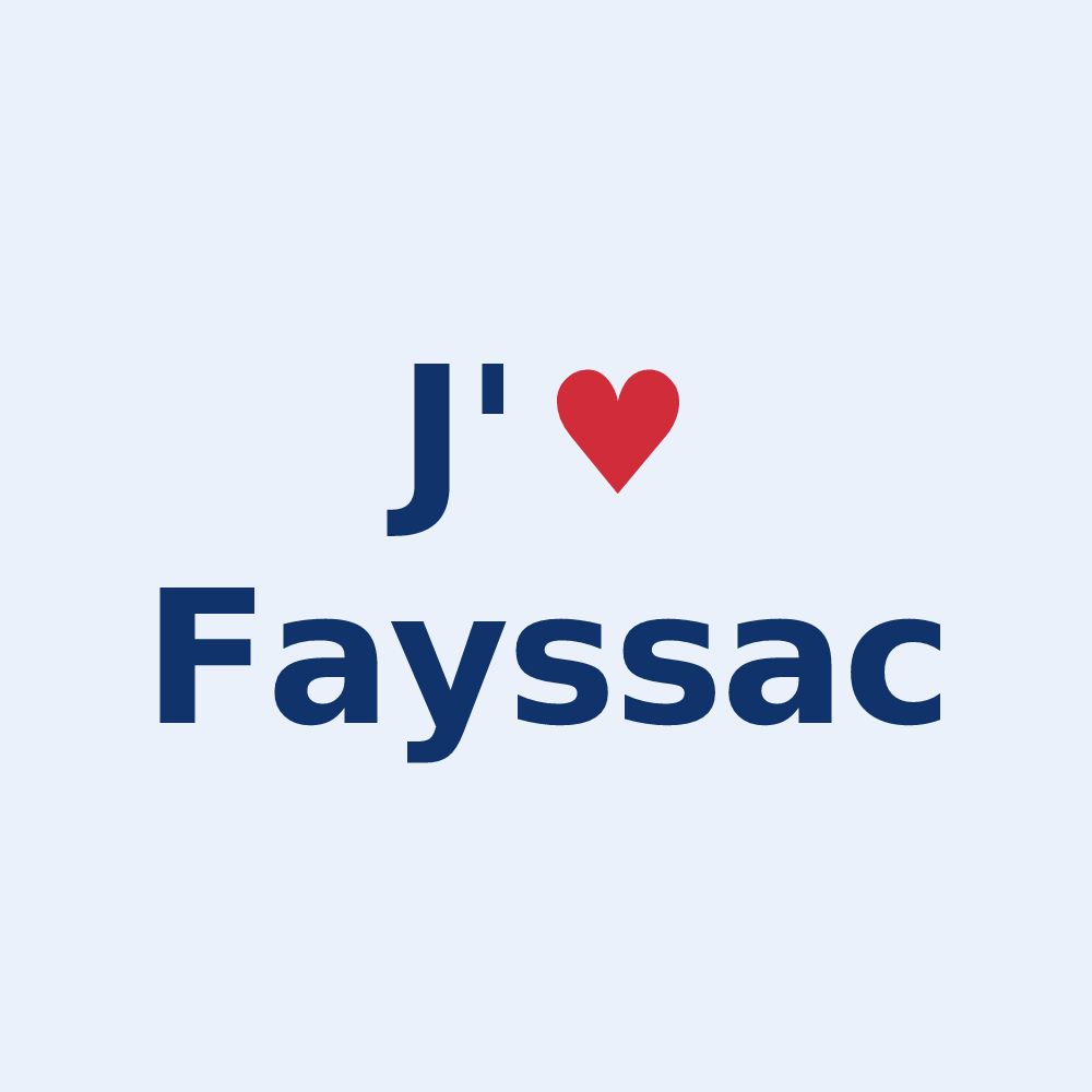 Sticker personnalisé Fayssac — design J'aime Fayssac