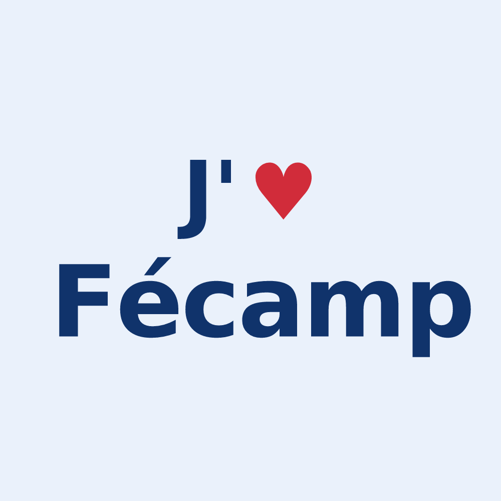 Sticker personnalisé Fécamp — design J'aime Fécamp