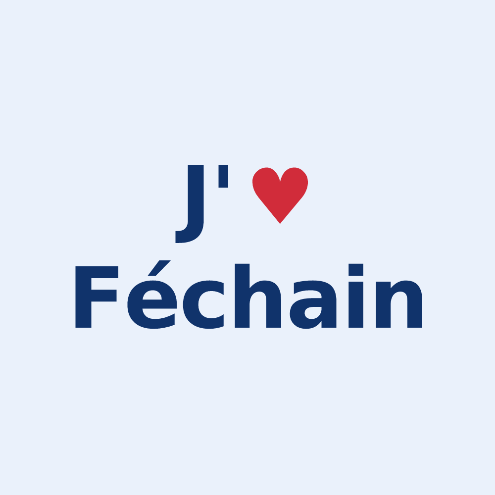 Sticker personnalisé Féchain — design J'aime Féchain