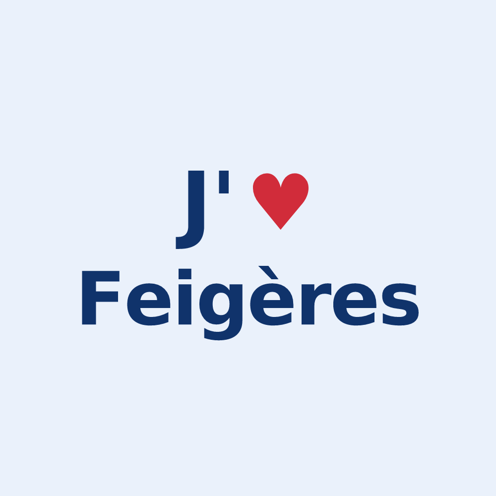 Sticker personnalisé Feigères — design J'aime Feigères
