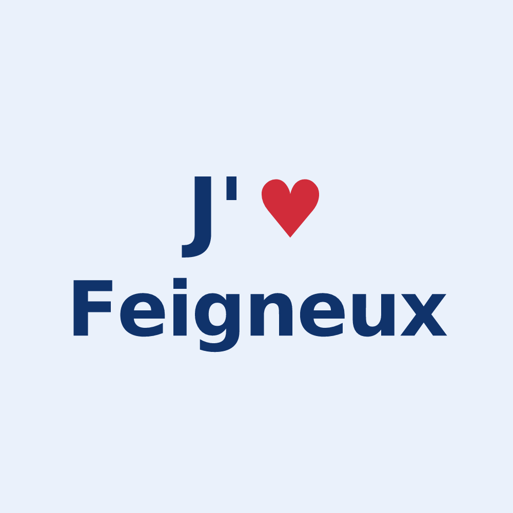 Sticker personnalisé Feigneux — design J'aime Feigneux