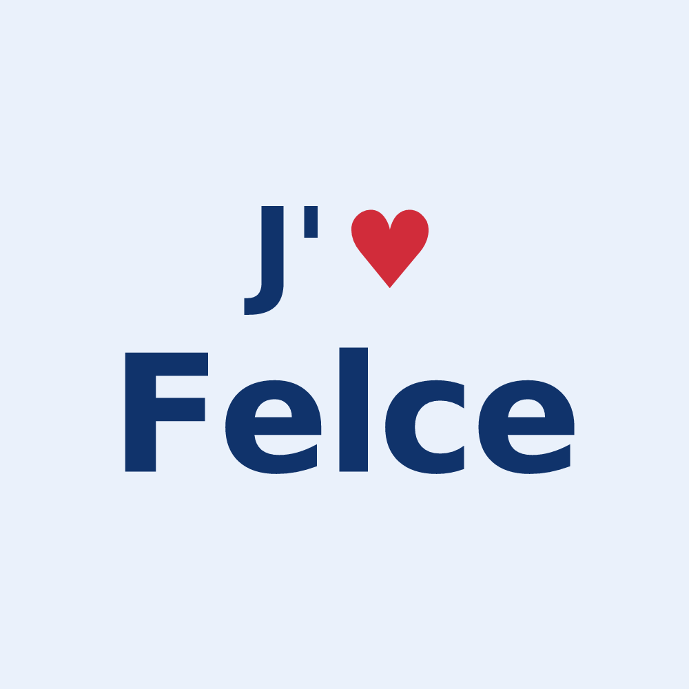 Sticker personnalisé Felce — design J'aime Felce