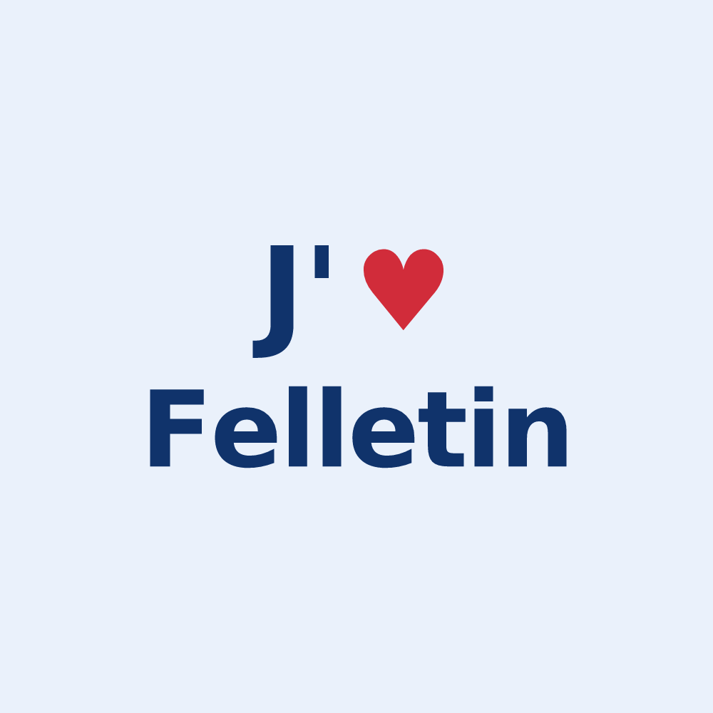 Sticker personnalisé Felletin — design J'aime Felletin