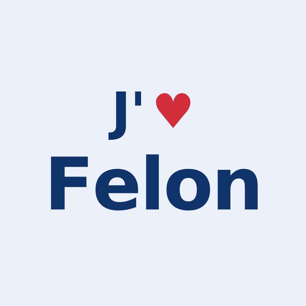 Sticker personnalisé Felon — design J'aime Felon