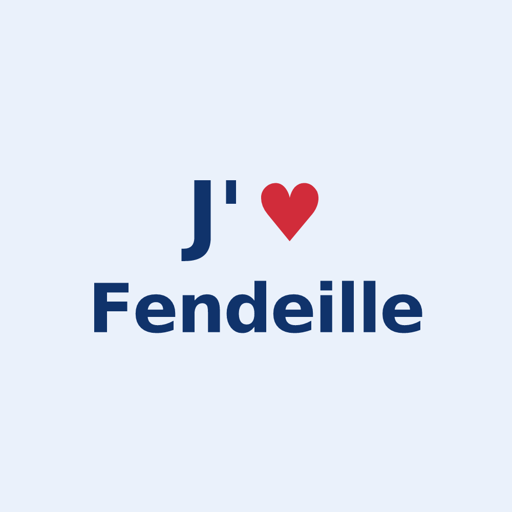 Sticker personnalisé Fendeille — design J'aime Fendeille