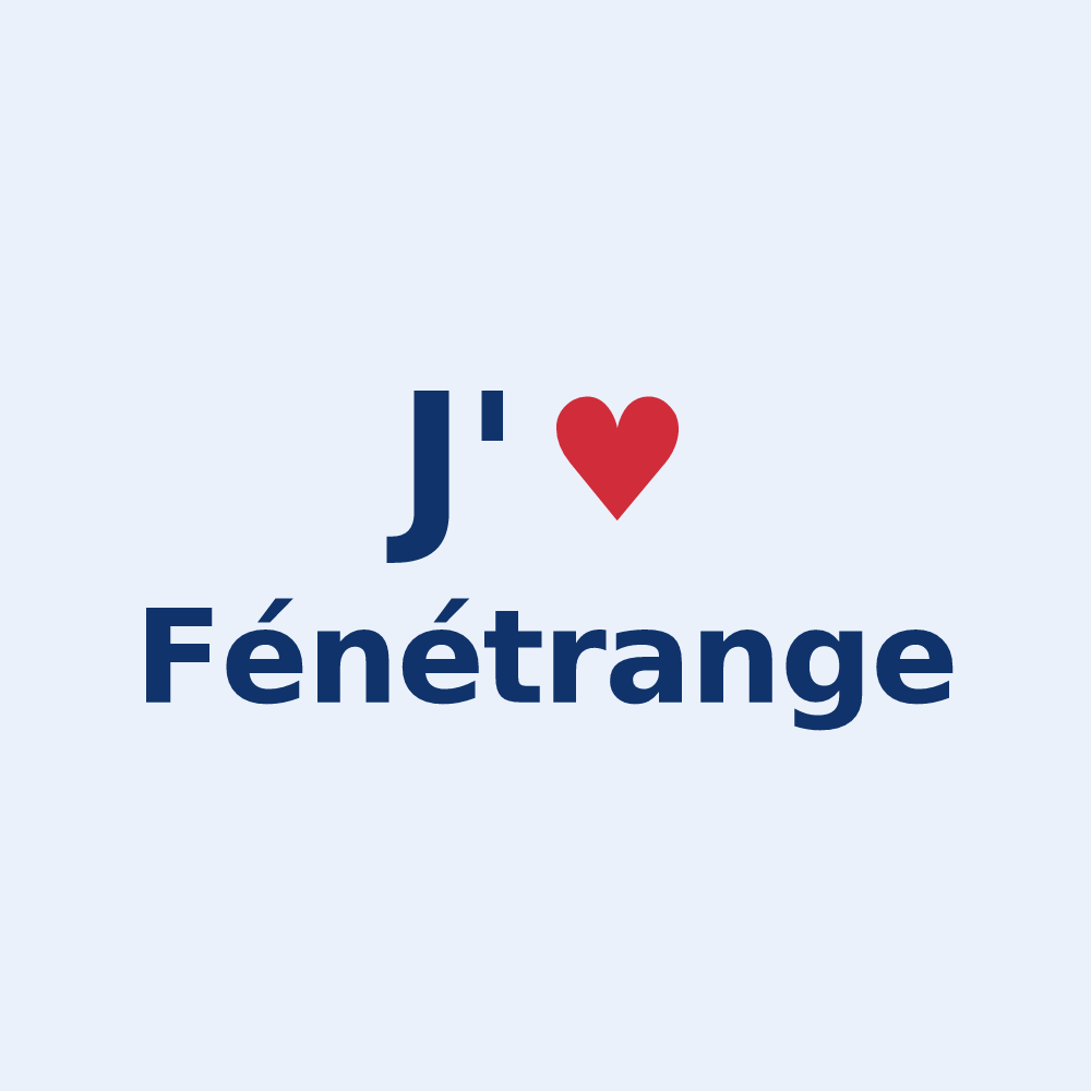 Sticker personnalisé Fénétrange — design J'aime Fénétrange