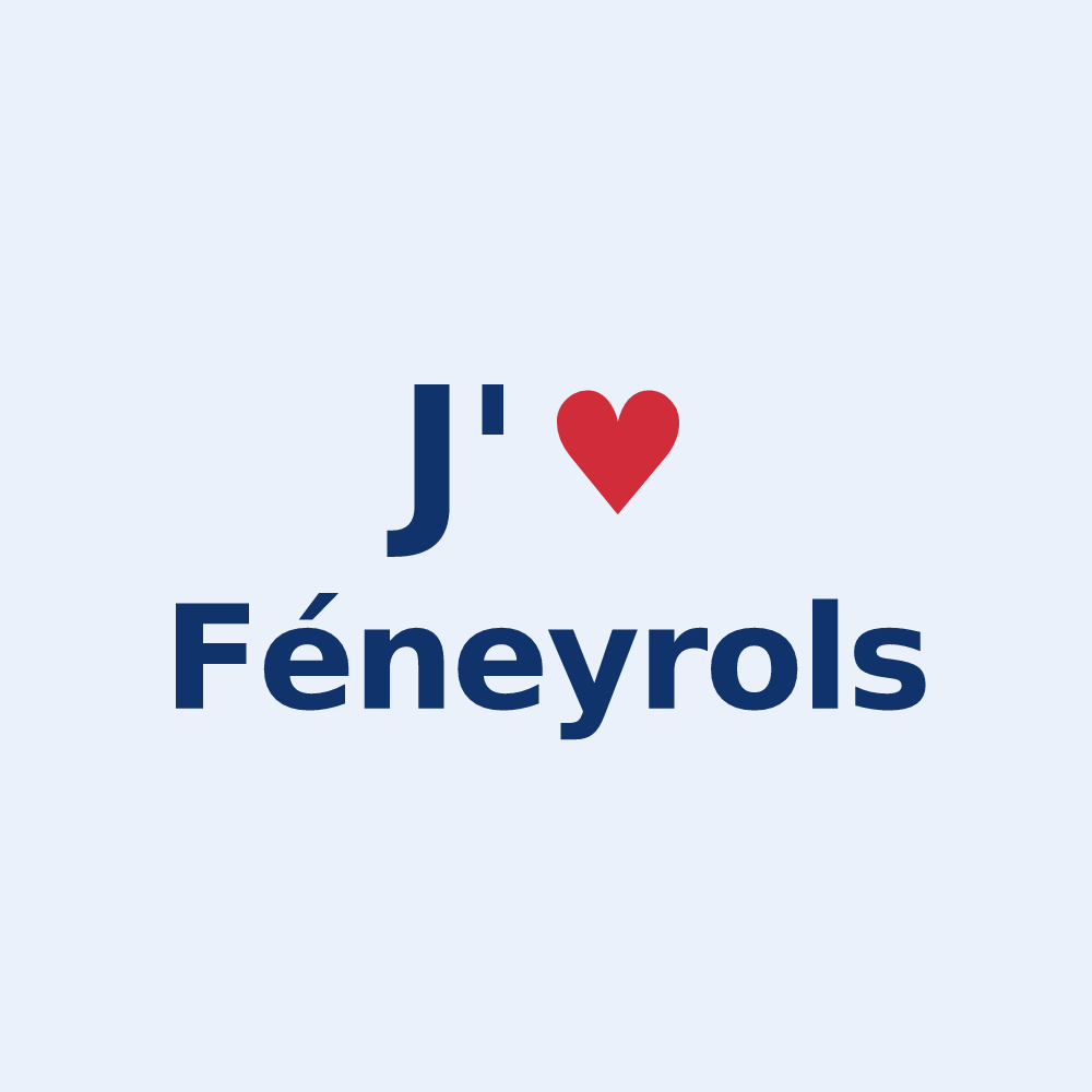 Sticker personnalisé Féneyrols — design J'aime Féneyrols
