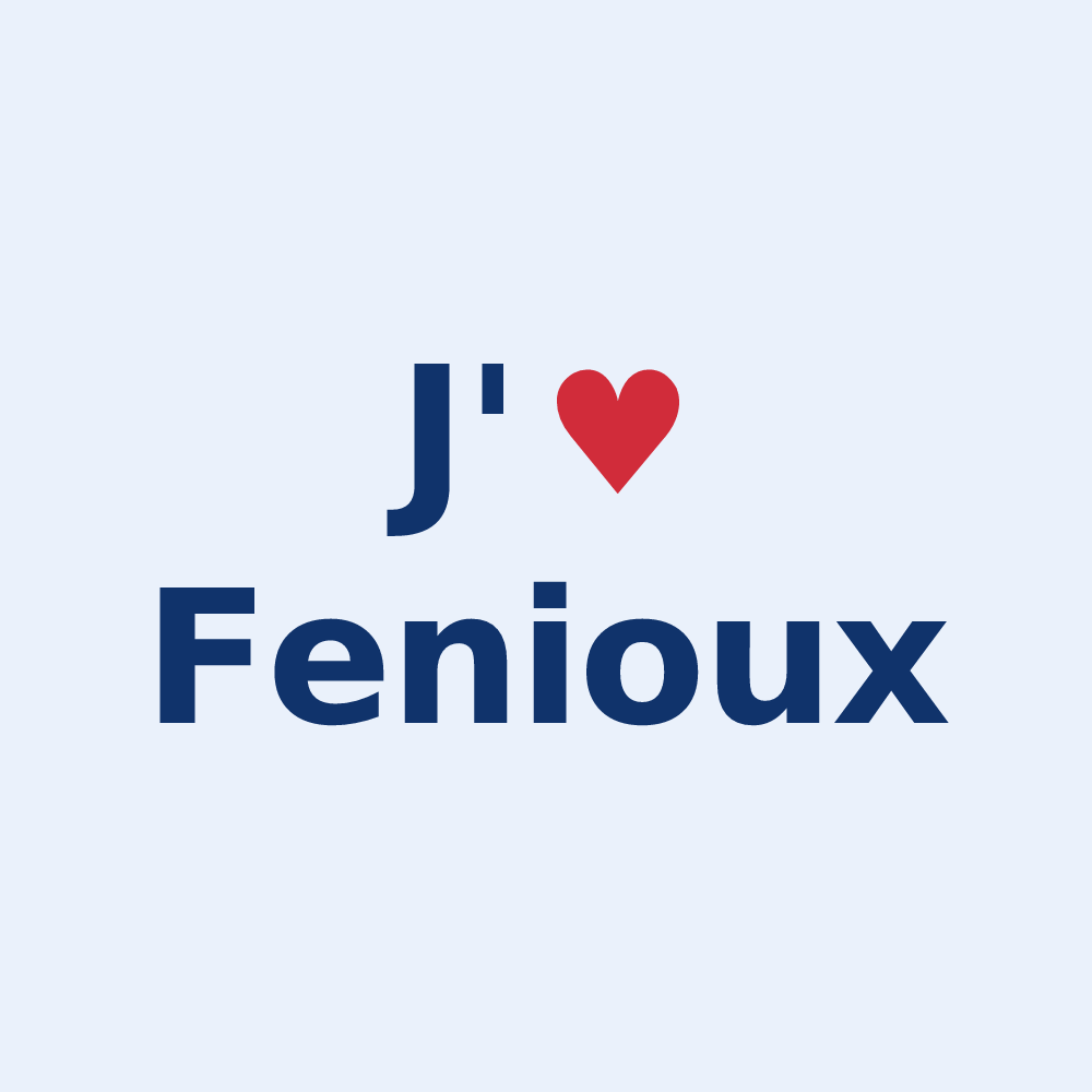 Sticker personnalisé Fenioux — design J'aime Fenioux