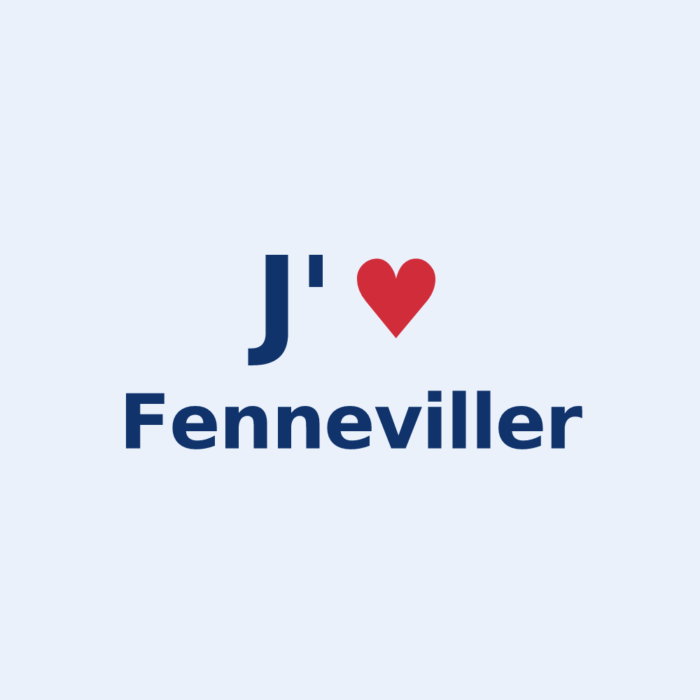 Sticker personnalisé Fenneviller — design « J'aime Fenneviller » imprimé sur le sticker