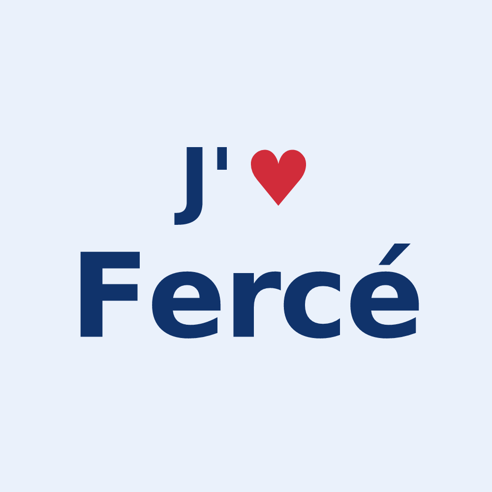 Sticker personnalisé Fercé — design J'aime Fercé