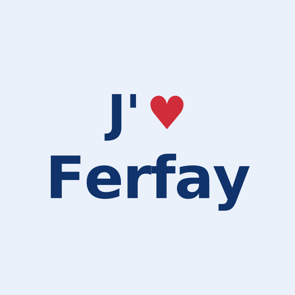 Sticker personnalisé Ferfay — design J'aime Ferfay