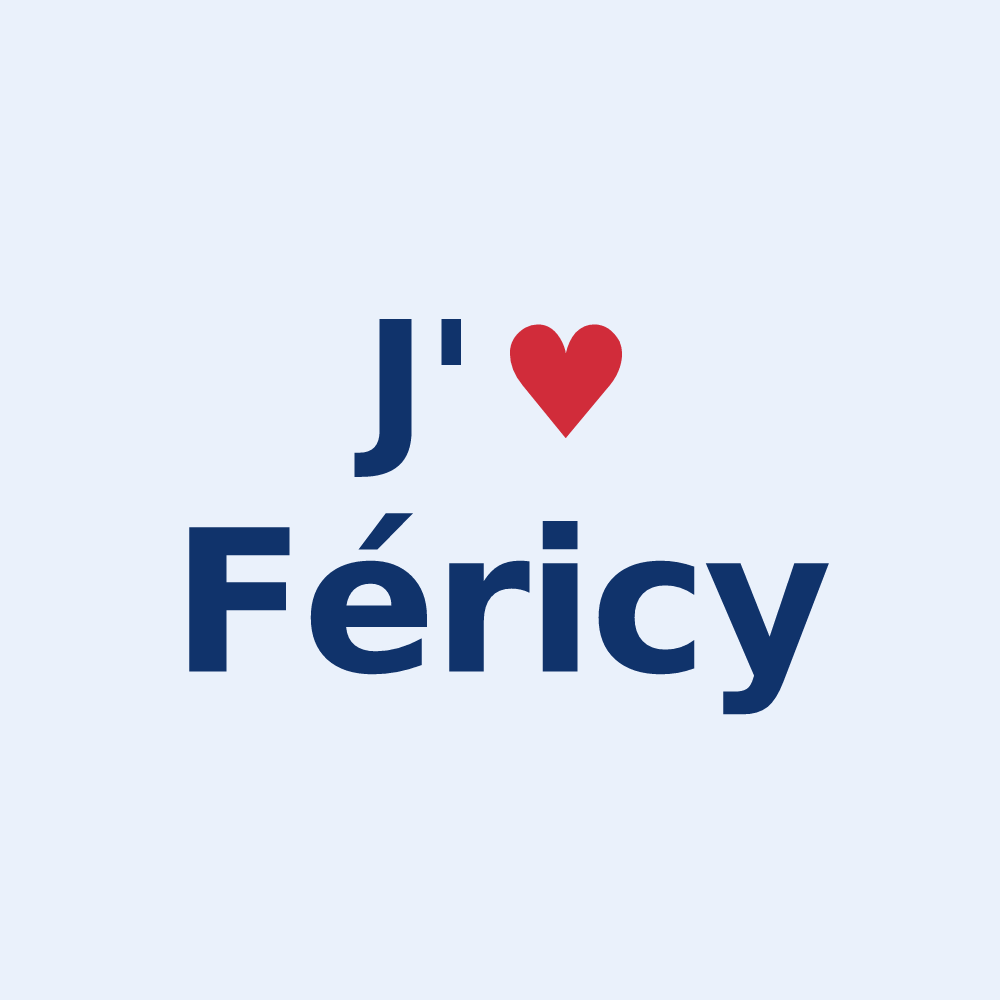 Sticker personnalisé Féricy — design J'aime Féricy