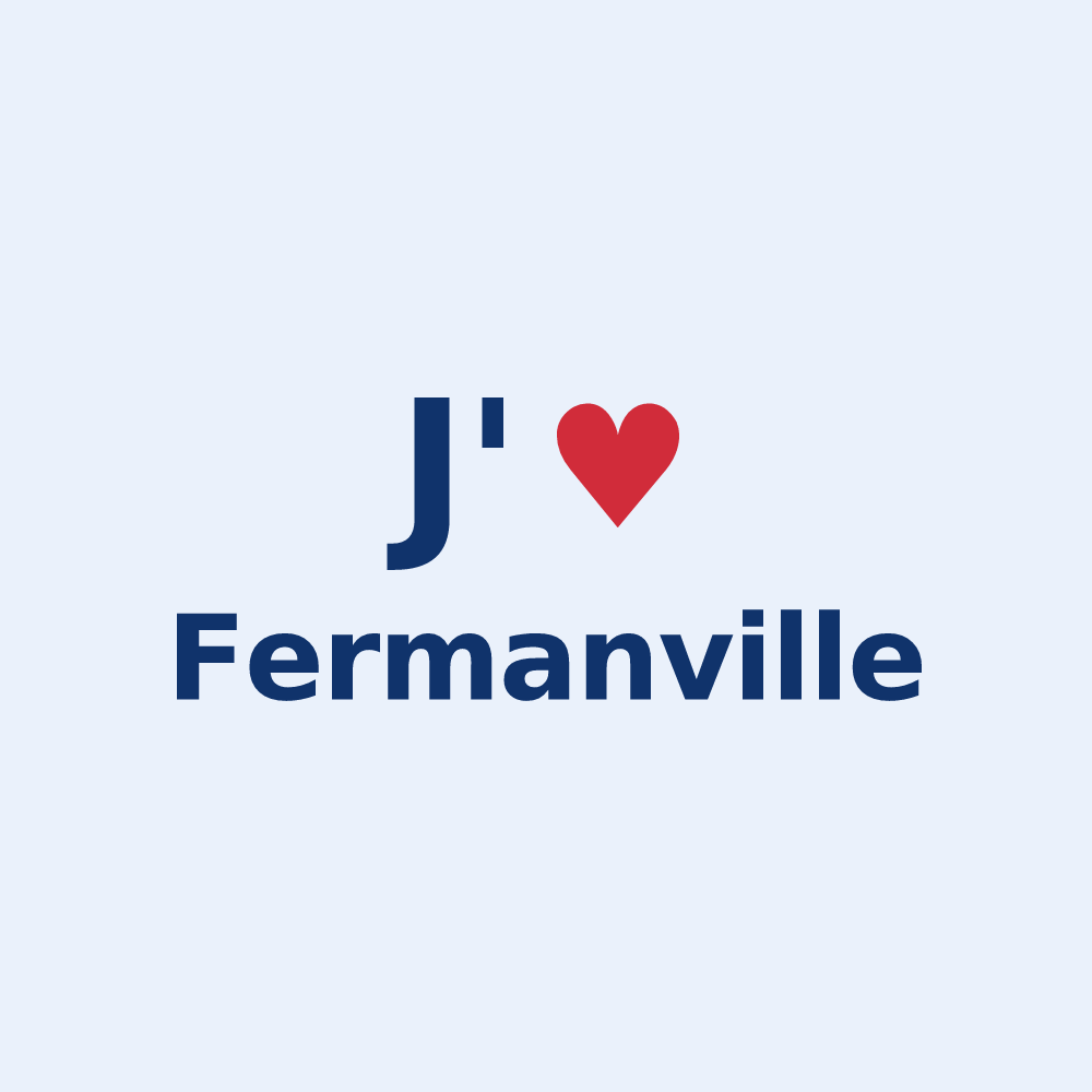 Sticker personnalisé Fermanville — design J'aime Fermanville