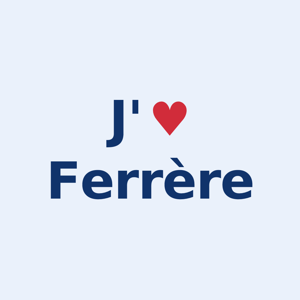 Sticker personnalisé Ferrère — design J'aime Ferrère