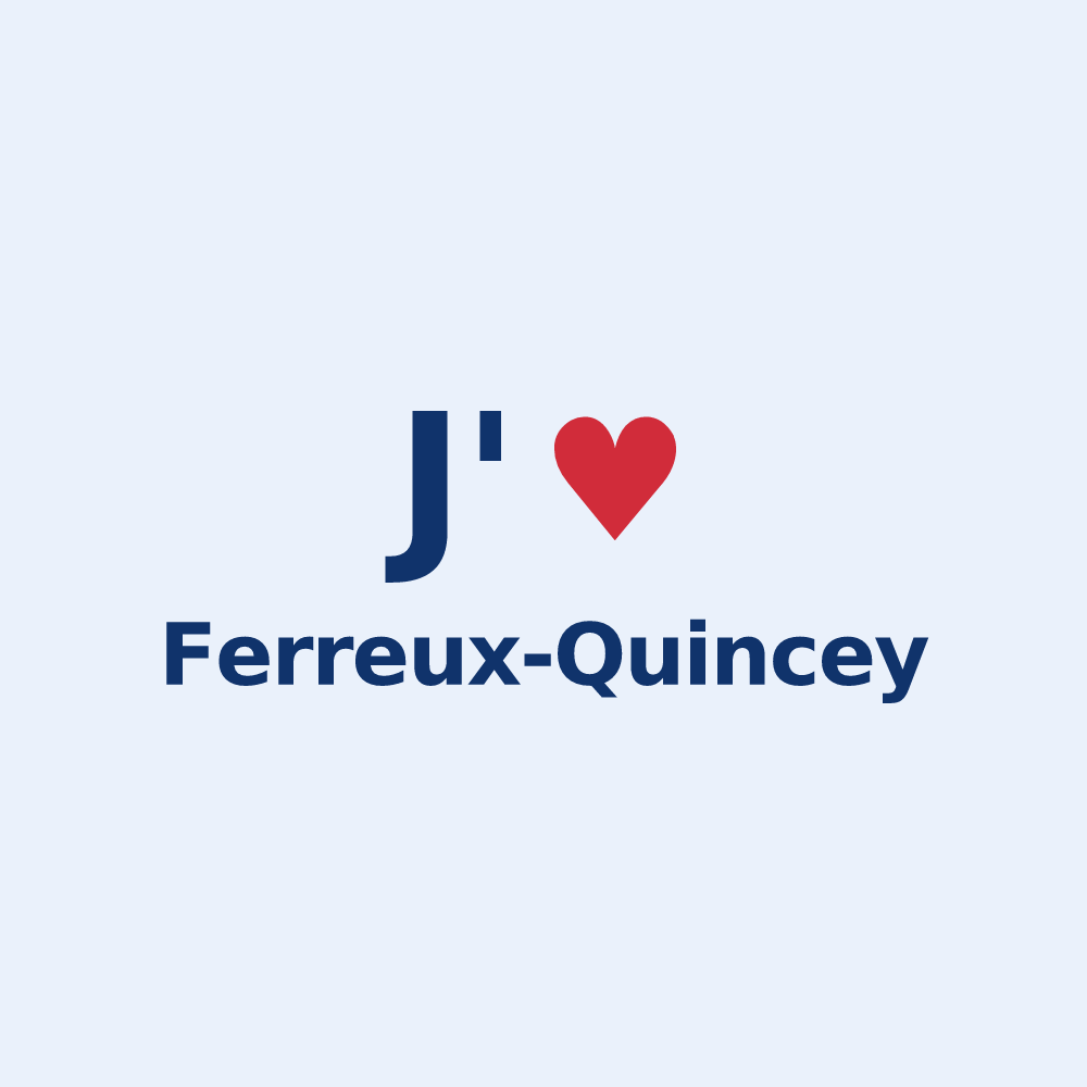 Sticker personnalisé Ferreux-Quincey — design J'aime Ferreux-Quincey