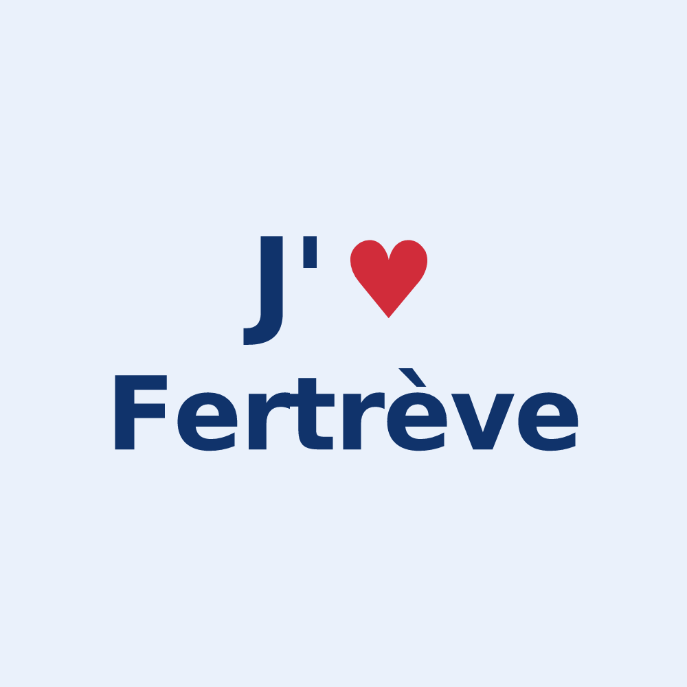 Sticker personnalisé Fertrève — design « J'aime Fertrève » imprimé sur le sticker