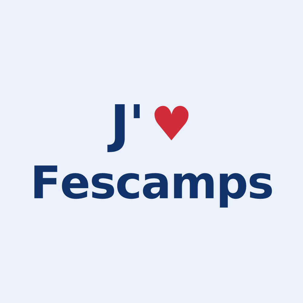 Sticker personnalisé Fescamps — design J'aime Fescamps