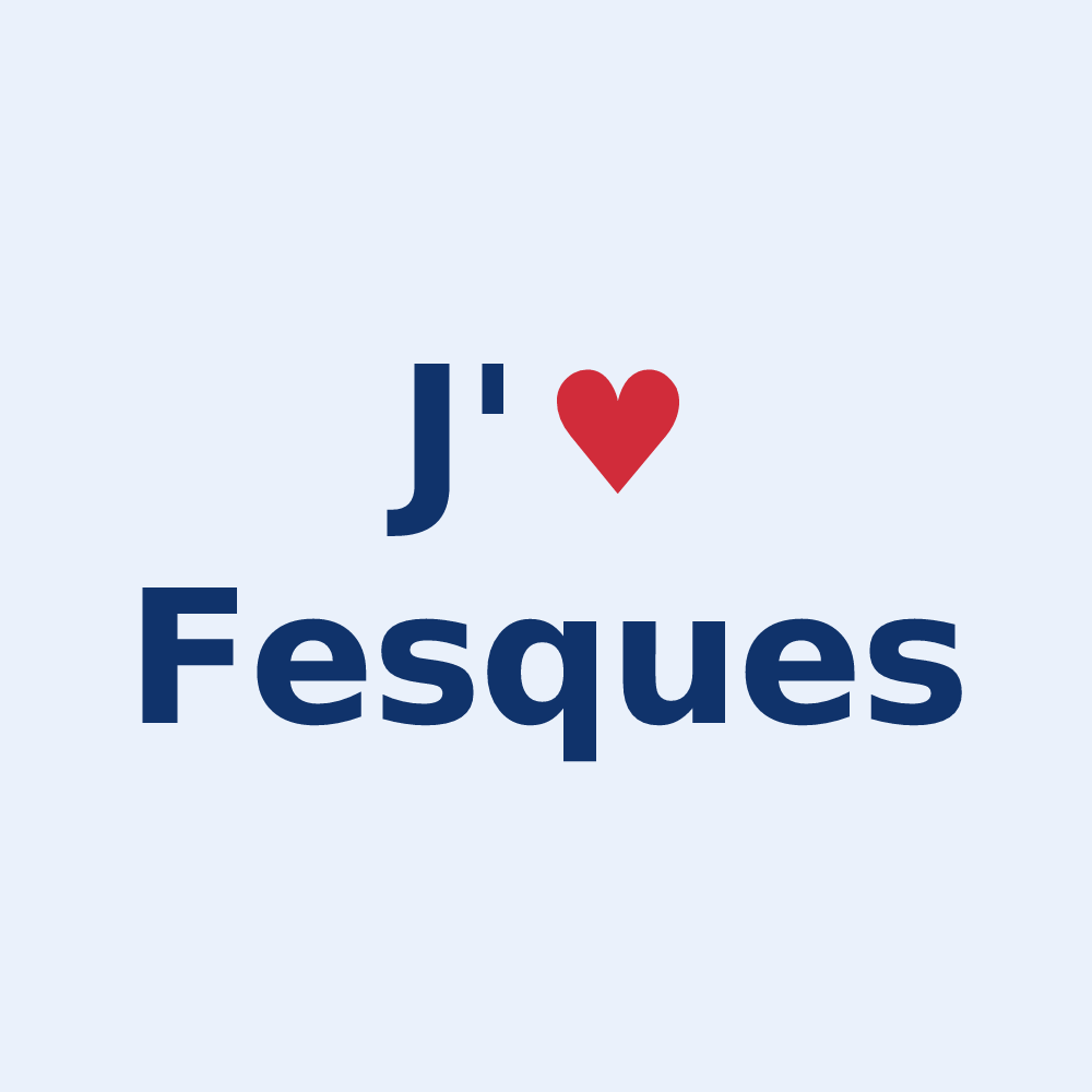 Sticker personnalisé Fesques — design J'aime Fesques
