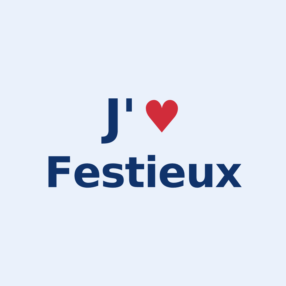Sticker personnalisé Festieux — design J'aime Festieux