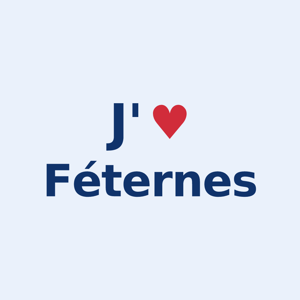 Sticker personnalisé Féternes — design J'aime Féternes