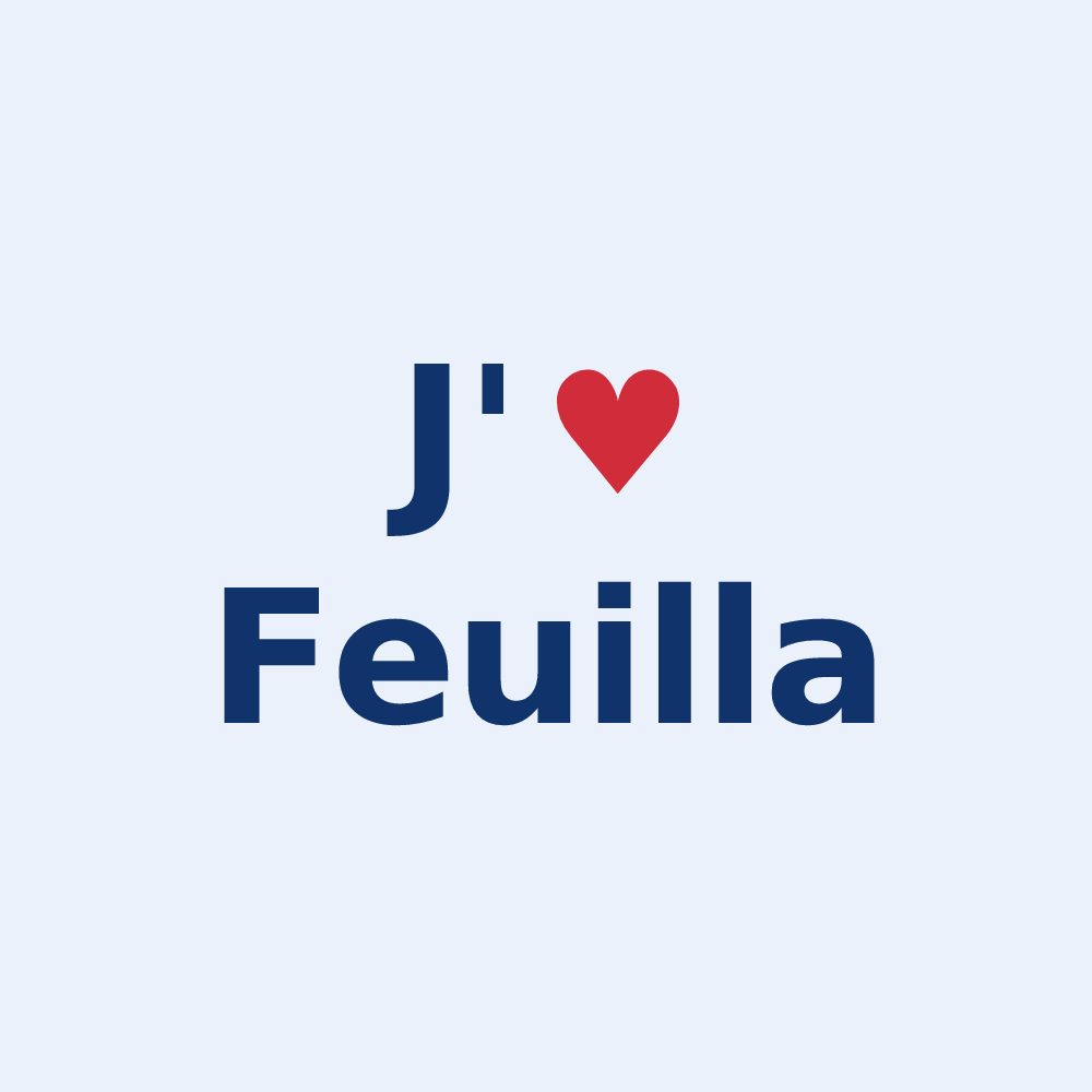 Sticker personnalisé Feuilla — design J'aime Feuilla