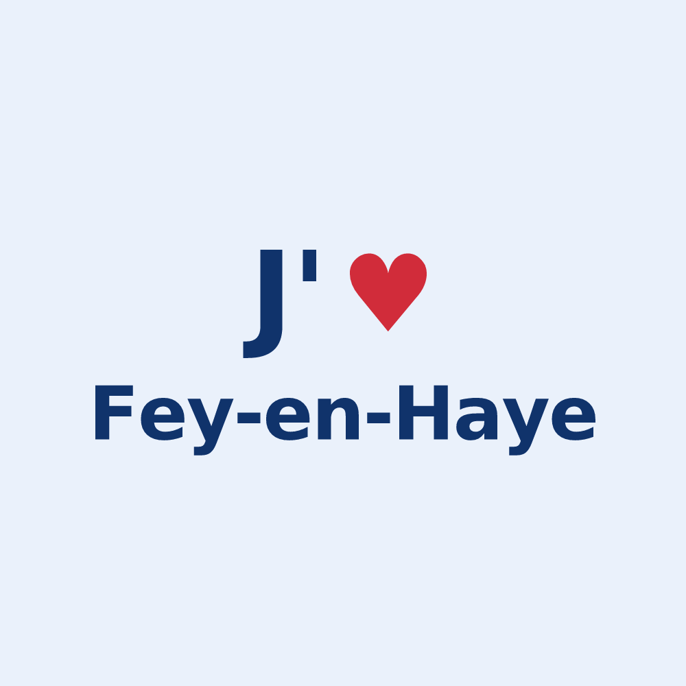 Sticker personnalisé Fey-en-Haye — design J'aime Fey-en-Haye
