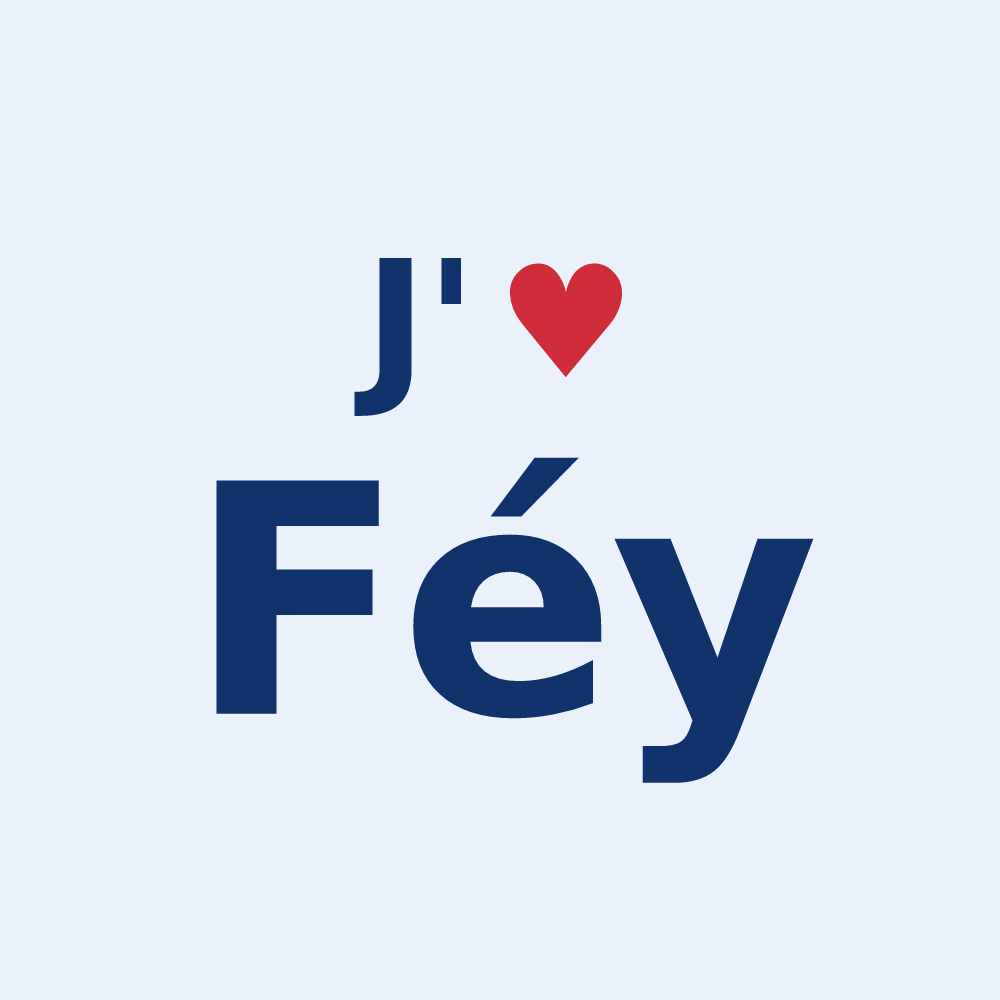 Sticker personnalisé Féy — design J'aime Féy
