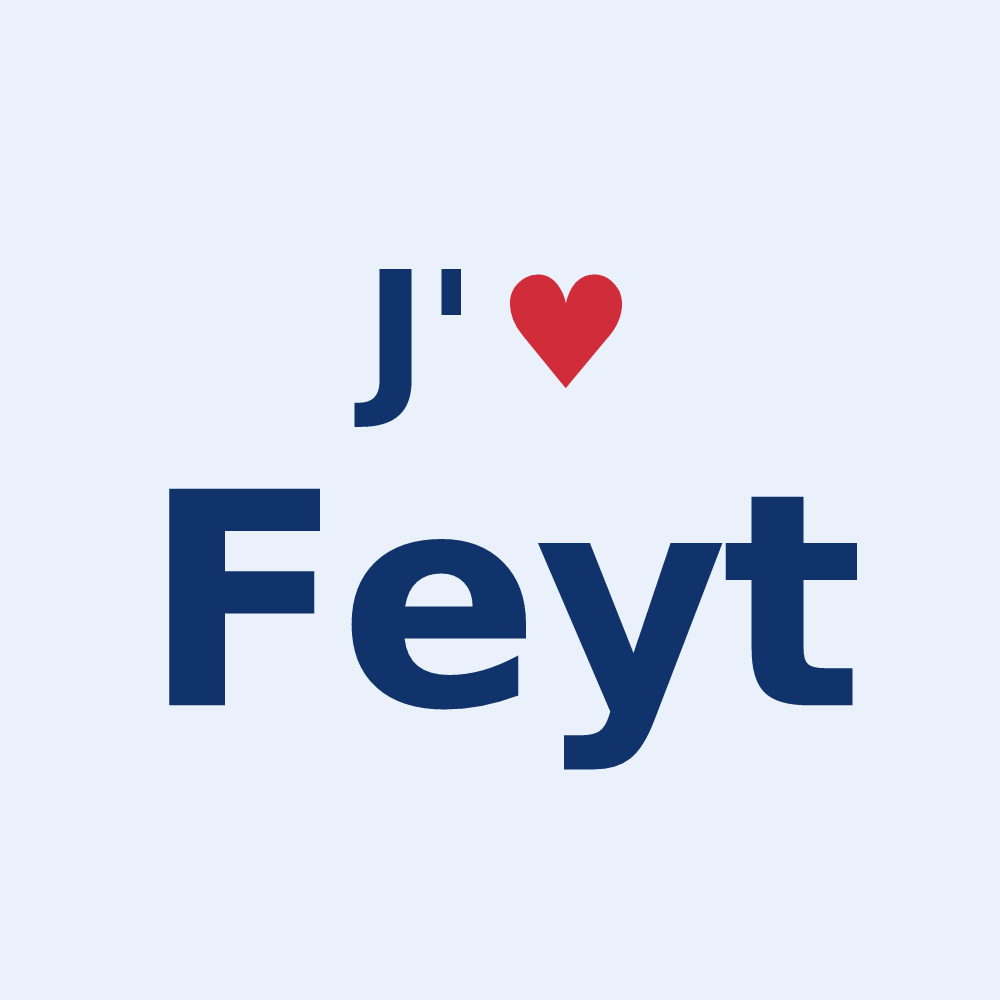 Sticker personnalisé Feyt — design J'aime Feyt